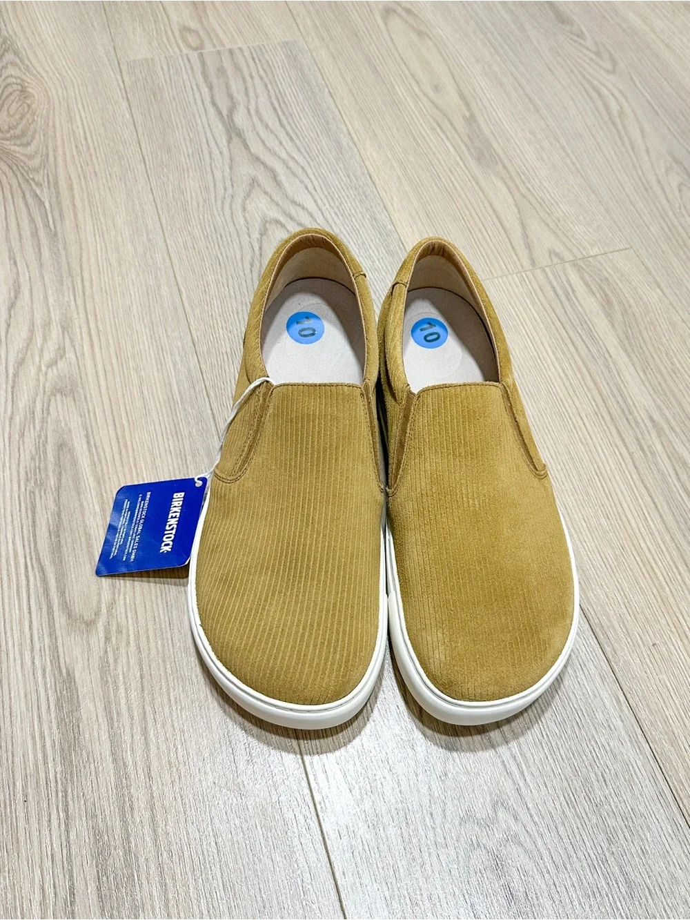 Birkenstock Mens Oswego Slip On Sneakers 10/43 NWT Cork Brown Suede Shoes